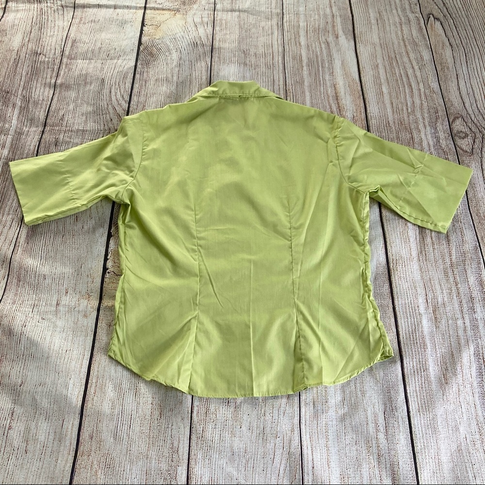 1960s Button up Blouse Short Sleeve Top - Picture 4 of 9